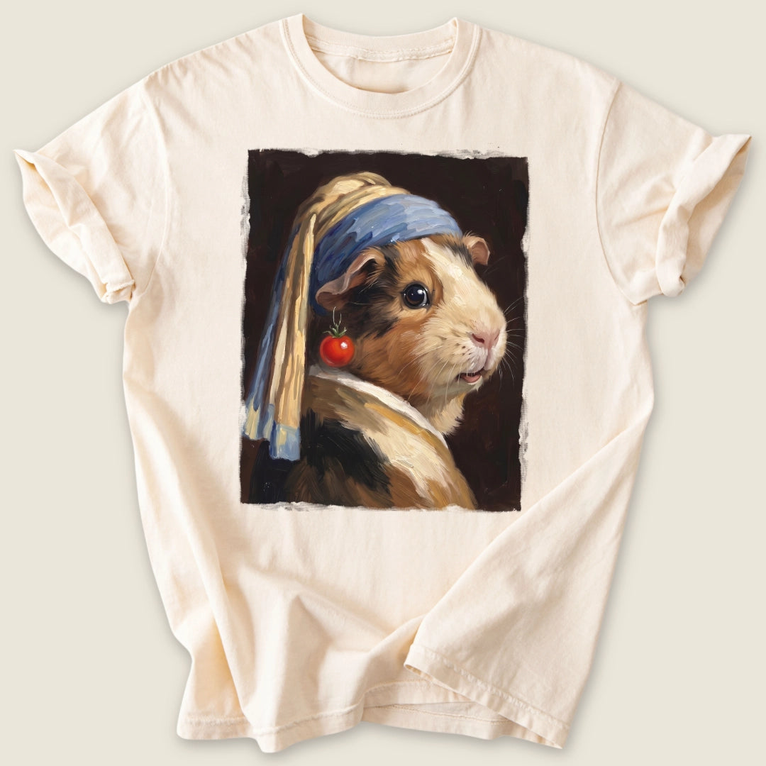 Cherry Tomato Earring T-shirt-Tee-Ivory-Guinea Pig Culture