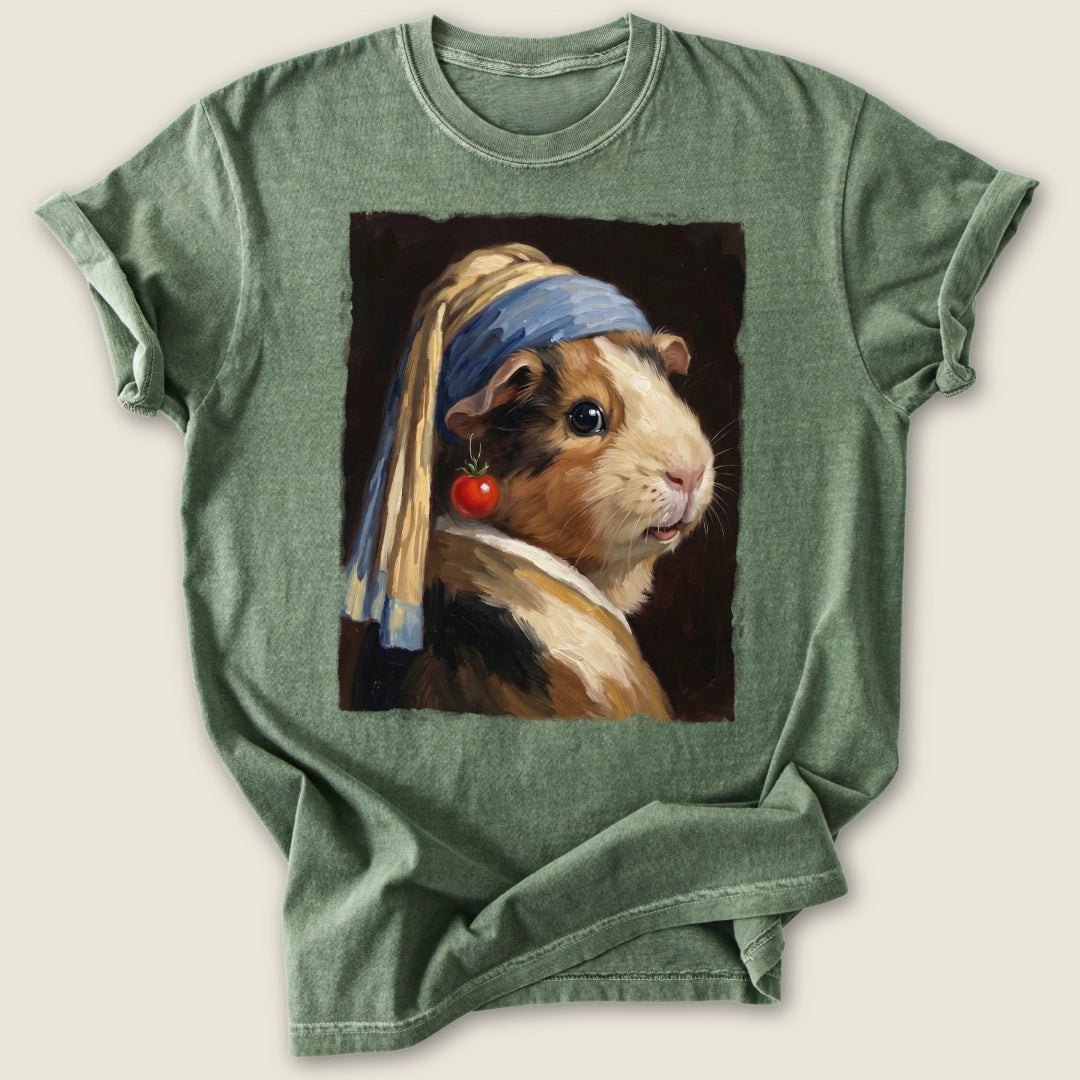 Cherry Tomato Earring T-shirt-Tee-Moss-Guinea Pig Culture