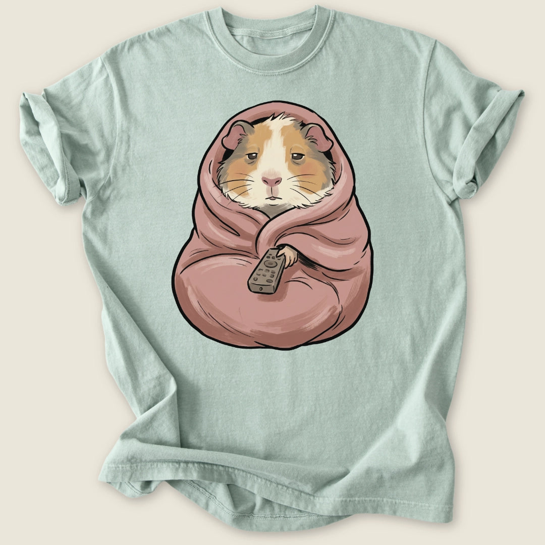 Couch Potato Cavy T-shirt-Tee-Bay-Guinea Pig Culture