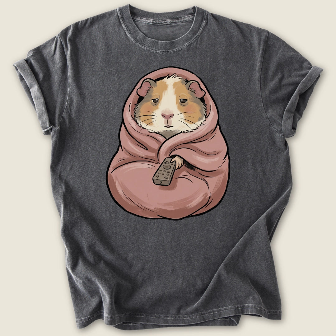 Couch Potato Cavy T-shirt-Tee-Pepper-Guinea Pig Culture