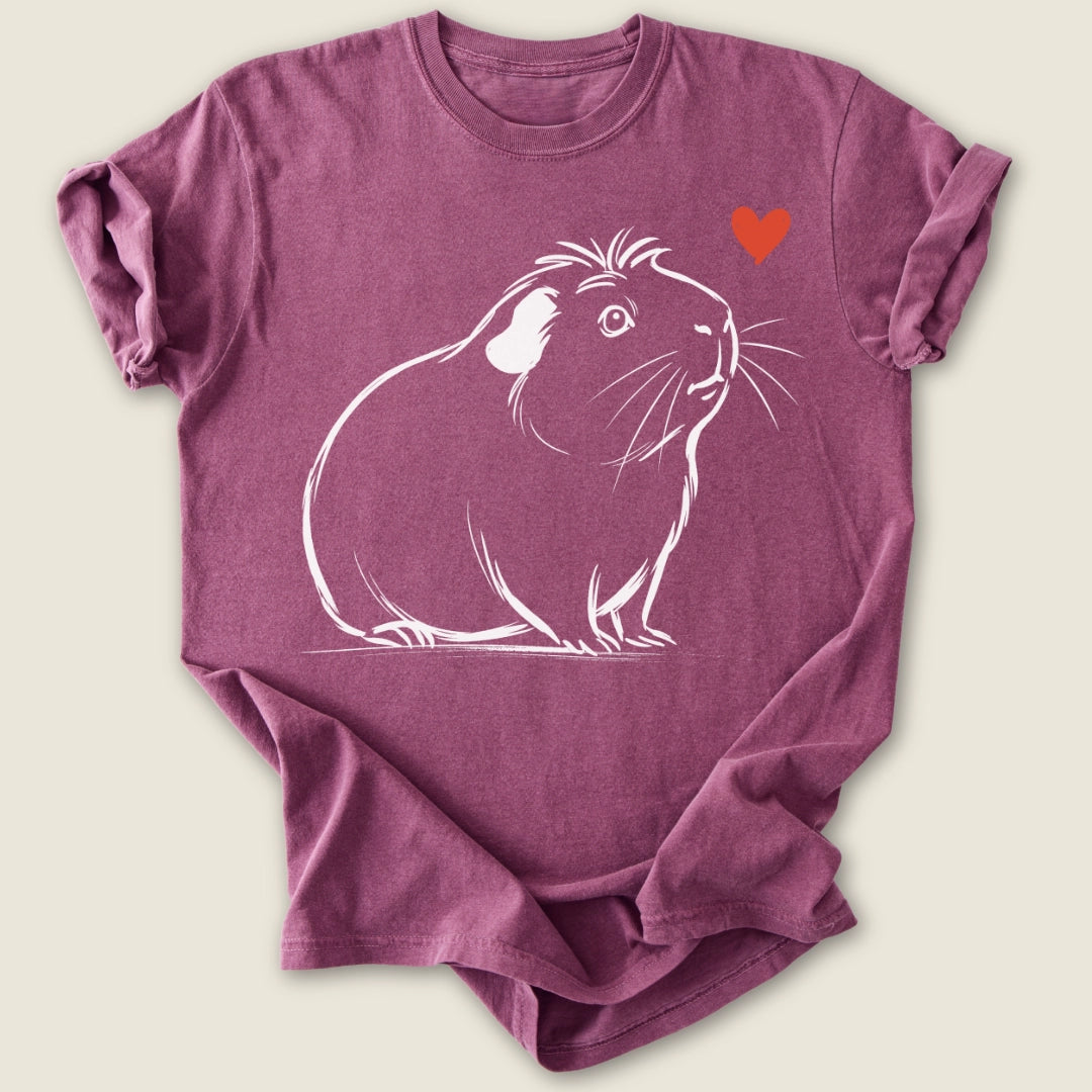 Crested Guinea Ink T-shirt-Tee-Berry-Guinea Pig Culture