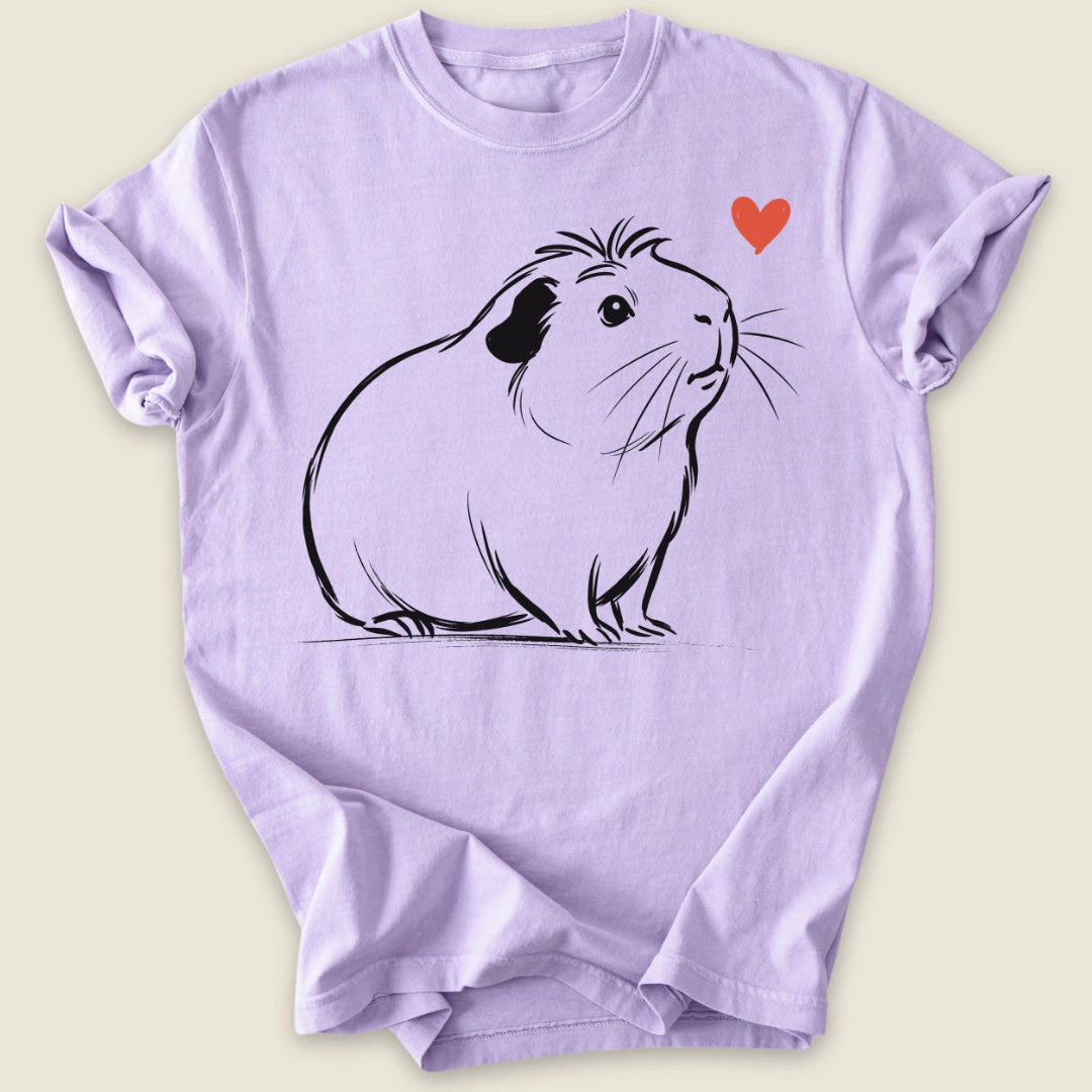 Crested Guinea Ink T-shirt-Tee-Orchid-Guinea Pig Culture