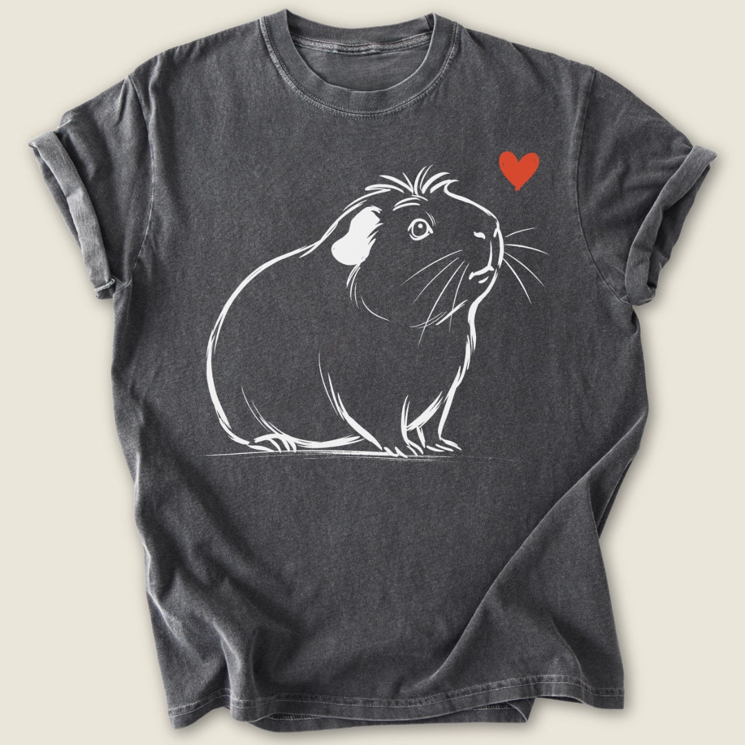 Crested Guinea Ink T-shirt-Tee-Pepper-Guinea Pig Culture