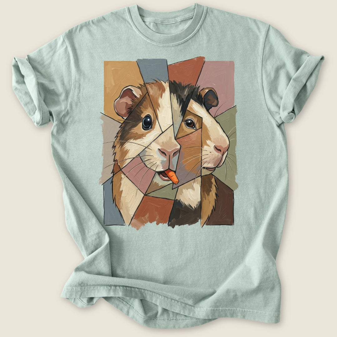 Cubist Cavy T-shirt-Tee-Bay-Guinea Pig Culture