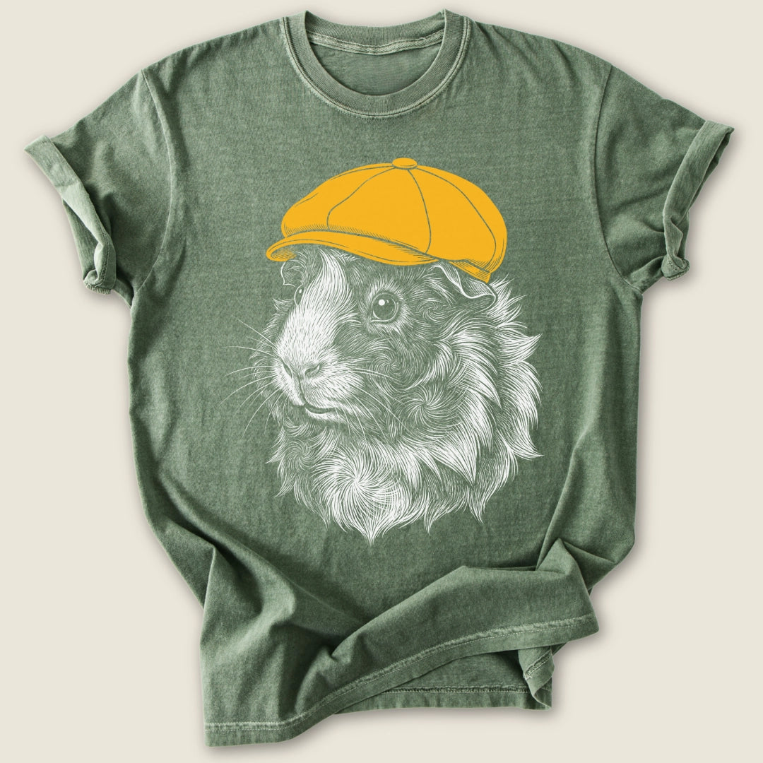 Dapper Piggy T-shirt-Tee-Moss-Guinea Pig Culture
