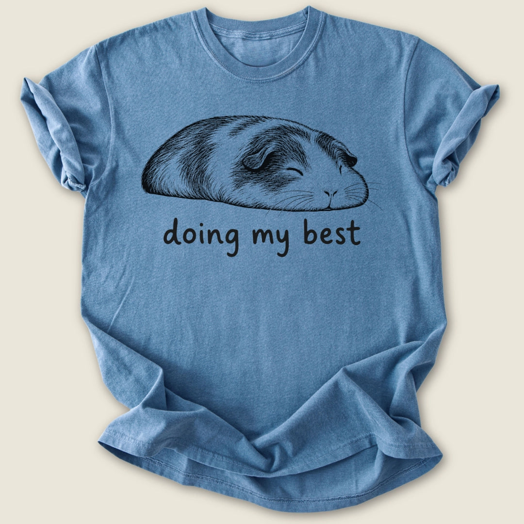 Doing My Best T-shirt-Tee-Blue Jean-Guinea Pig Culture