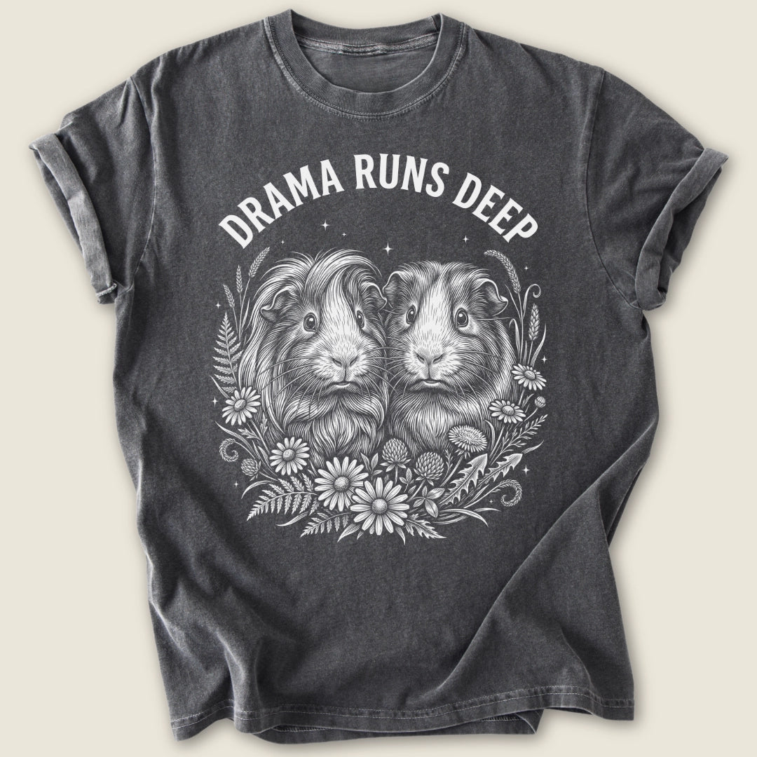 Drama Runs Deep T-shirt-Tee-Pepper-Guinea Pig Culture