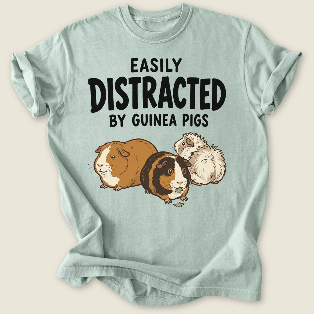 Easily Distracted T-shirt-Tee-Bay-Guinea Pig Culture