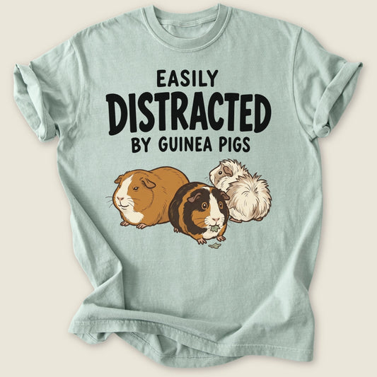 Easily Distracted T-shirt-Tee-Bay-Guinea Pig Culture