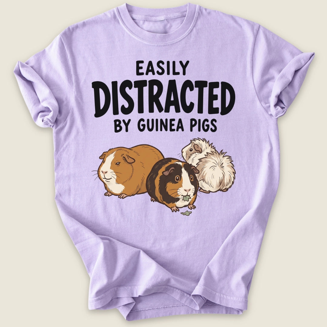 Easily Distracted T-shirt-Tee-Orchid-Guinea Pig Culture