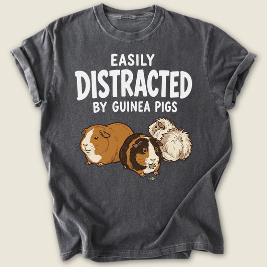 Easily Distracted T-shirt-Tee-Pepper-Guinea Pig Culture