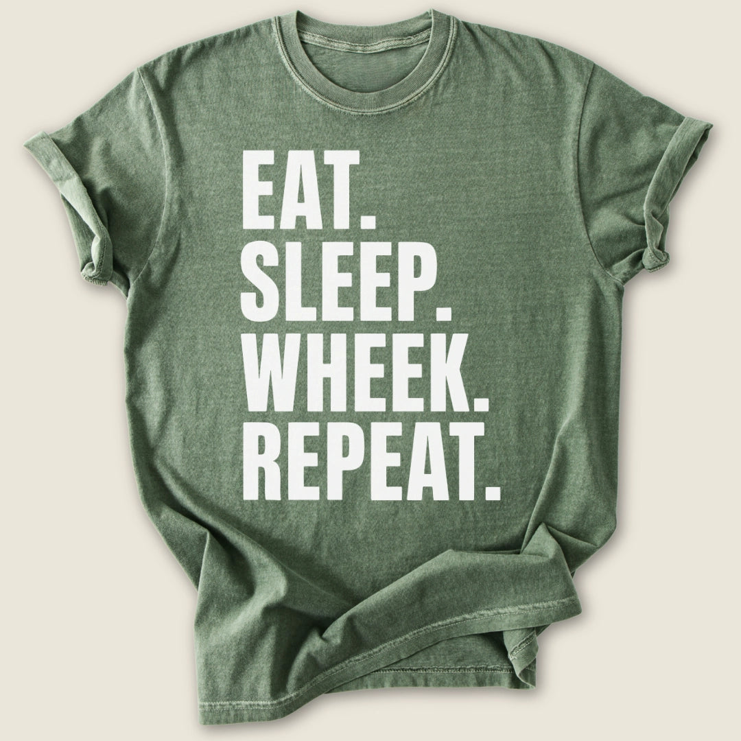 Eat Sleep Wheek Repeat T-shirt-Tee-Moss-Guinea Pig Culture