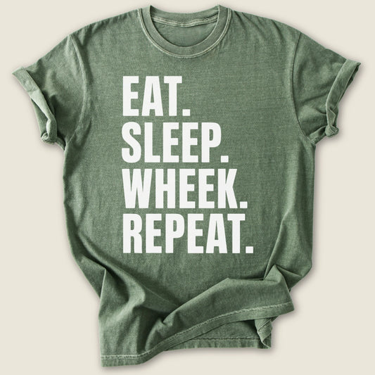 Eat Sleep Wheek Repeat T-shirt-Tee-Moss-Guinea Pig Culture