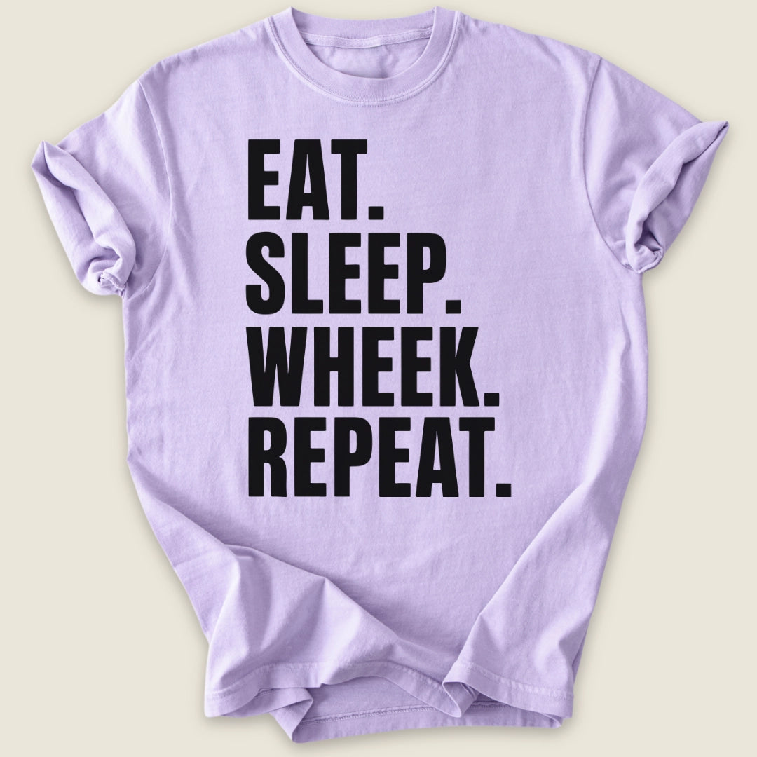 Eat Sleep Wheek Repeat T-shirt-Tee-Orchid-Guinea Pig Culture
