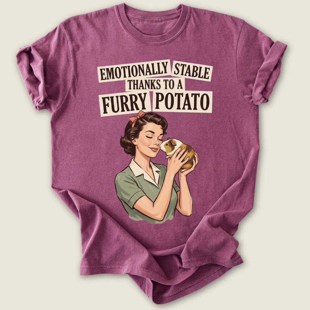 Emotionally Stable Cavy T-shirt-Tee-Berry-Guinea Pig Culture