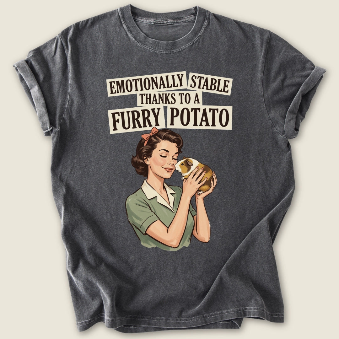 Emotionally Stable Cavy T-shirt-Tee-Pepper-Guinea Pig Culture