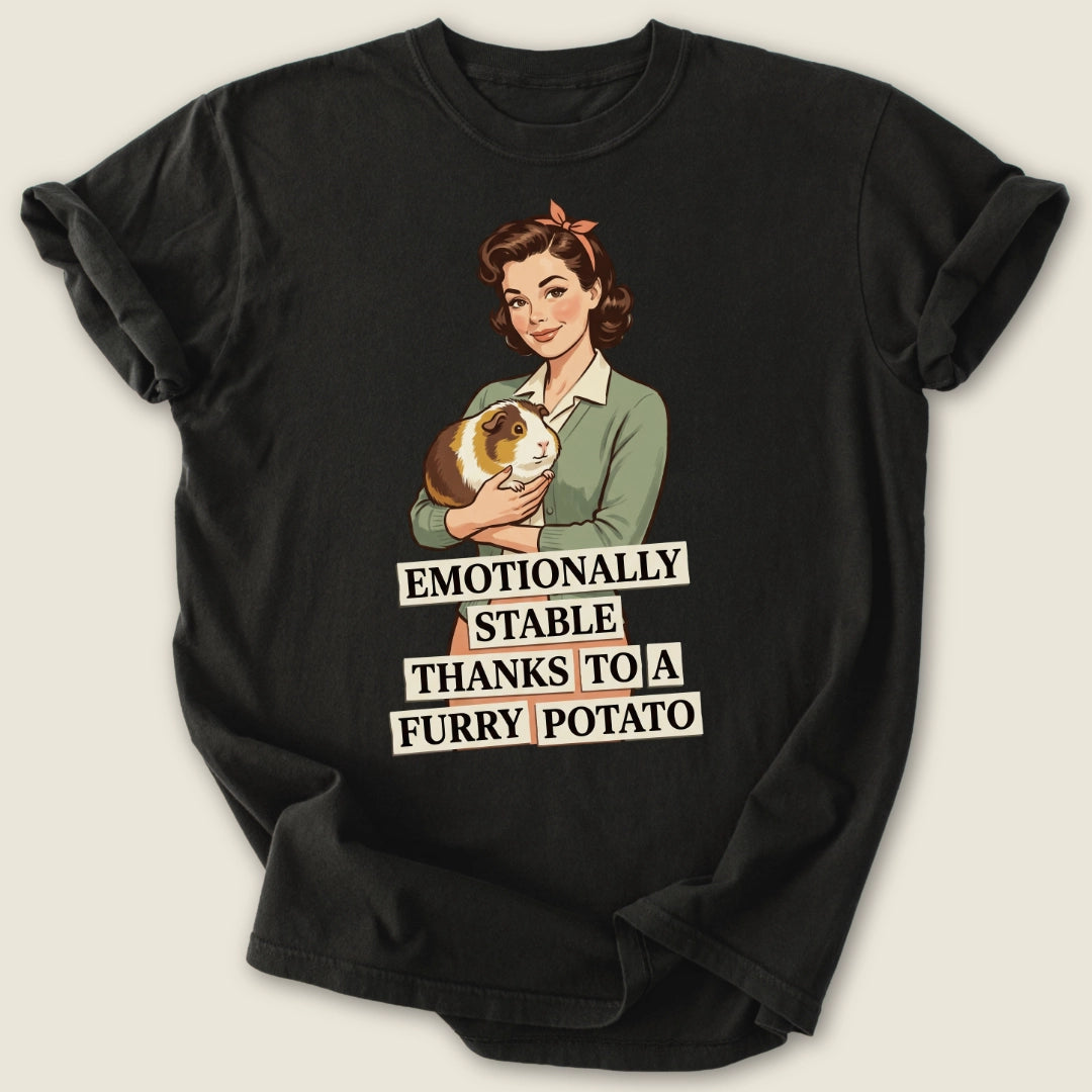 Emotionally Stable T-shirt-Tee-Black-Guinea Pig Culture