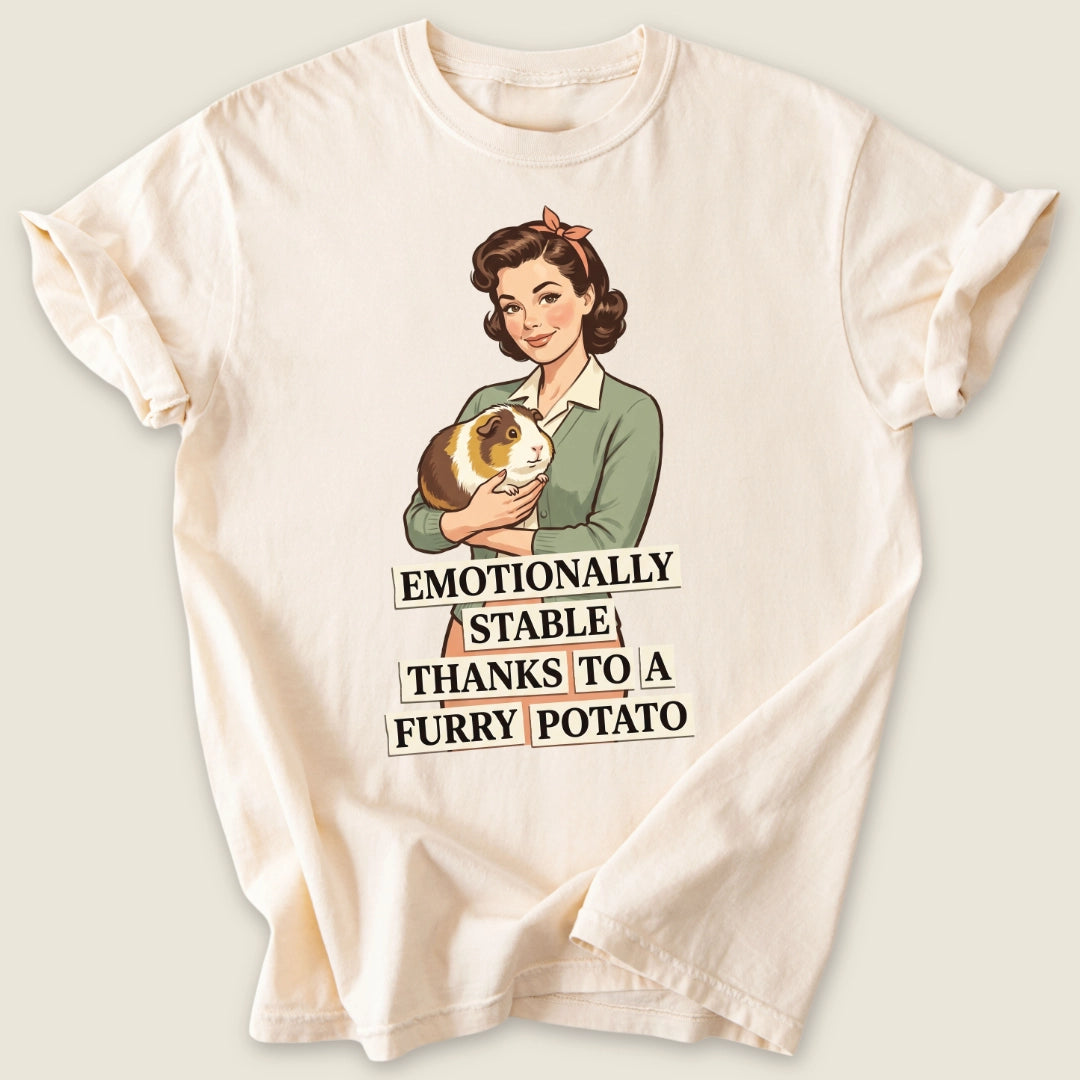 Emotionally Stable T-shirt-Tee-Ivory-Guinea Pig Culture