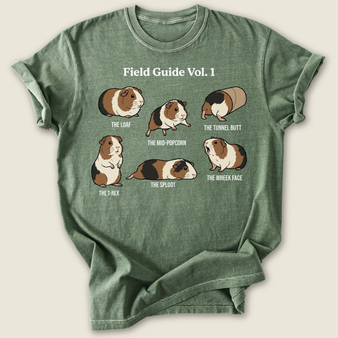 Field Guide Vol. 1 T-shirt-Tee-Moss-Guinea Pig Culture