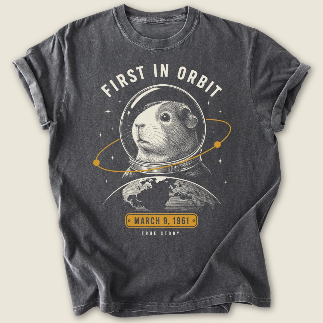First In Orbit T-shirt-Tee-Pepper-Guinea Pig Culture