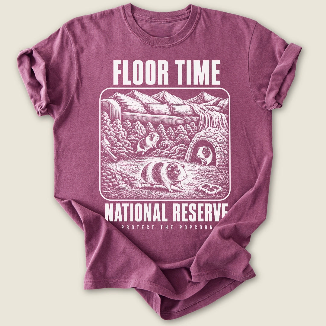 Floor Time National Reserve T-shirt-Tee-Berry-Guinea Pig Culture