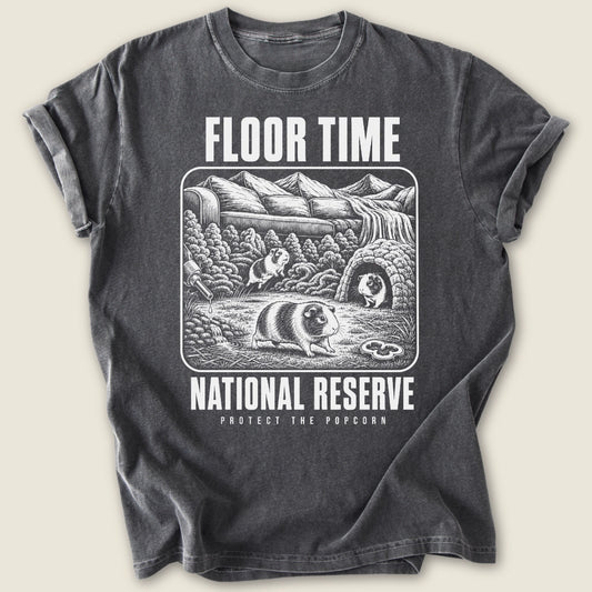 Floor Time National Reserve T-shirt-Tee-Pepper-Guinea Pig Culture