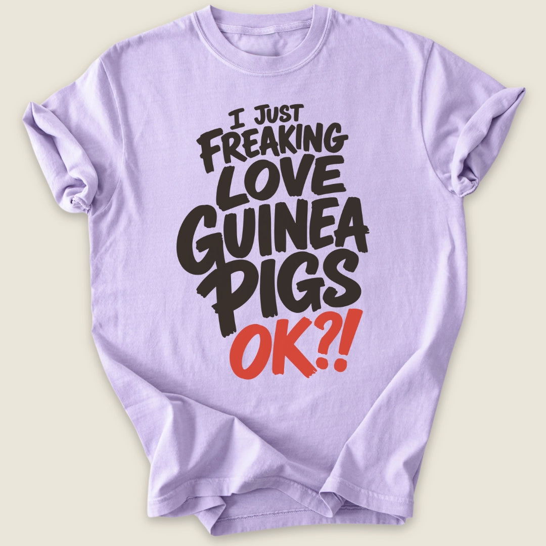 Freaking Love Guinea Pigs T-shirt-Tee-Orchid-Guinea Pig Culture