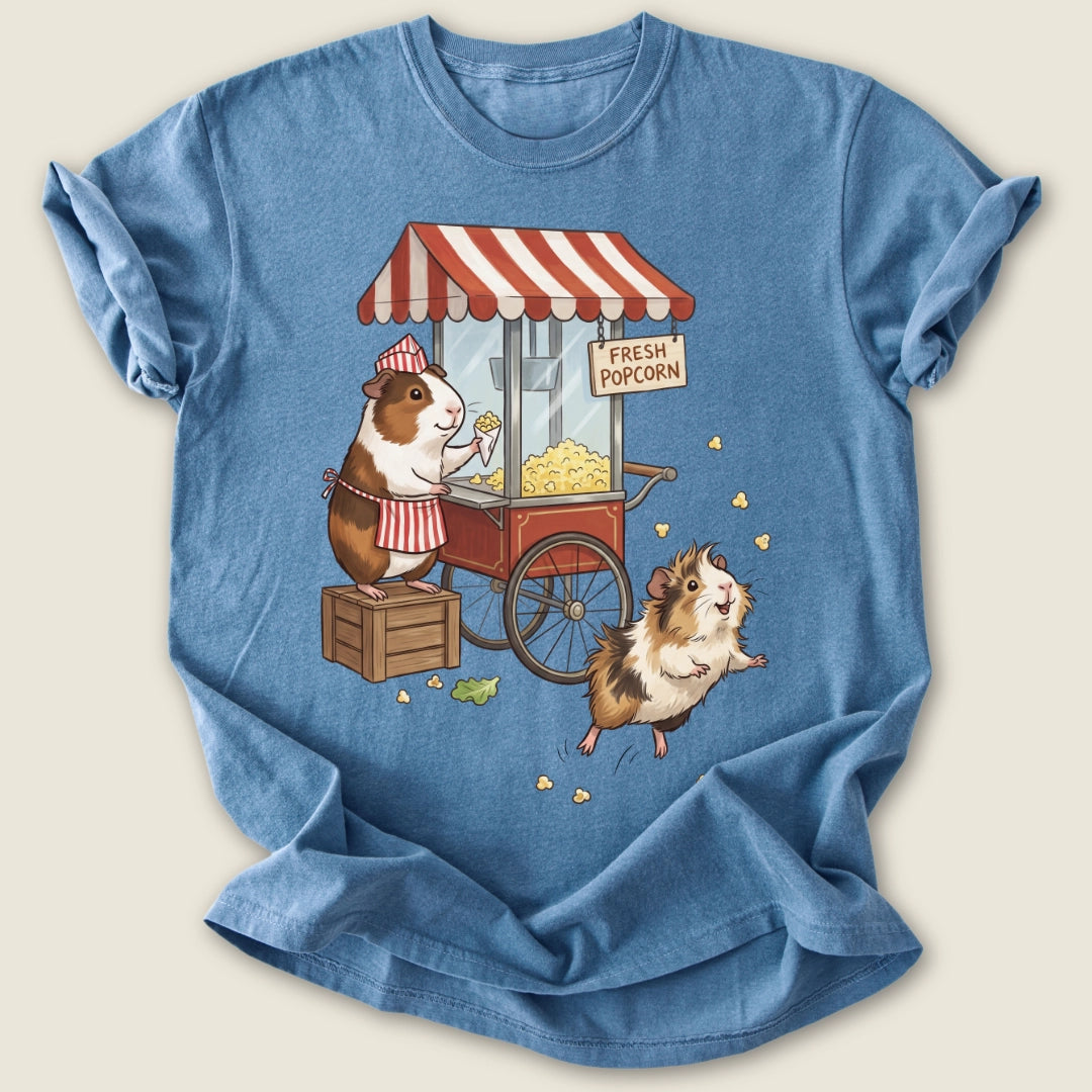 Fresh Popcorn T-shirt-Tee-Blue Jean-Guinea Pig Culture
