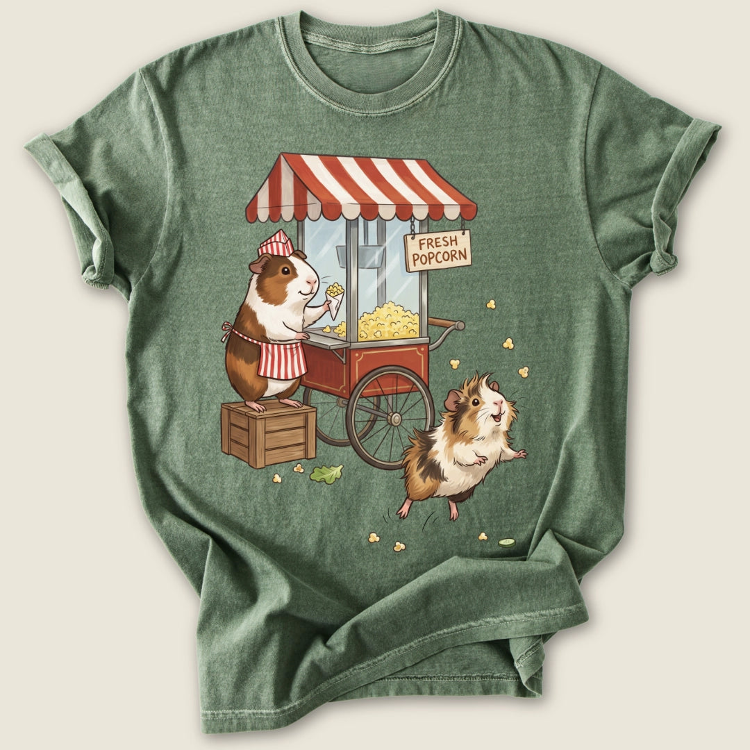 Fresh Popcorn T-shirt-Tee-Moss-Guinea Pig Culture