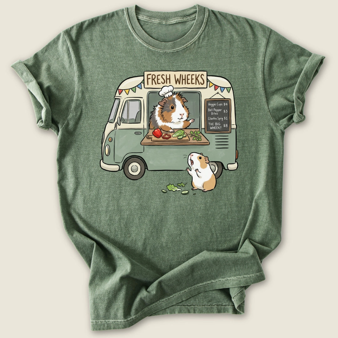 Fresh Wheeks T-shirt-Tee-Moss-Guinea Pig Culture