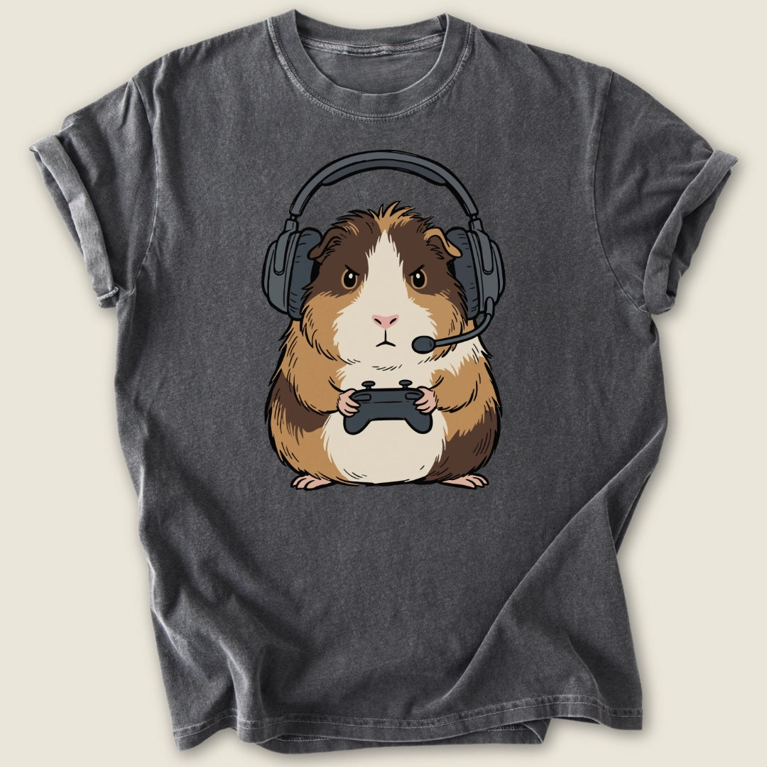 Gamer Piggy T-shirt-Tee-Pepper-Guinea Pig Culture