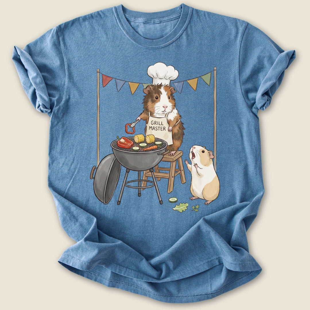 Grill Master T-shirt-Tee-Blue Jean-Guinea Pig Culture