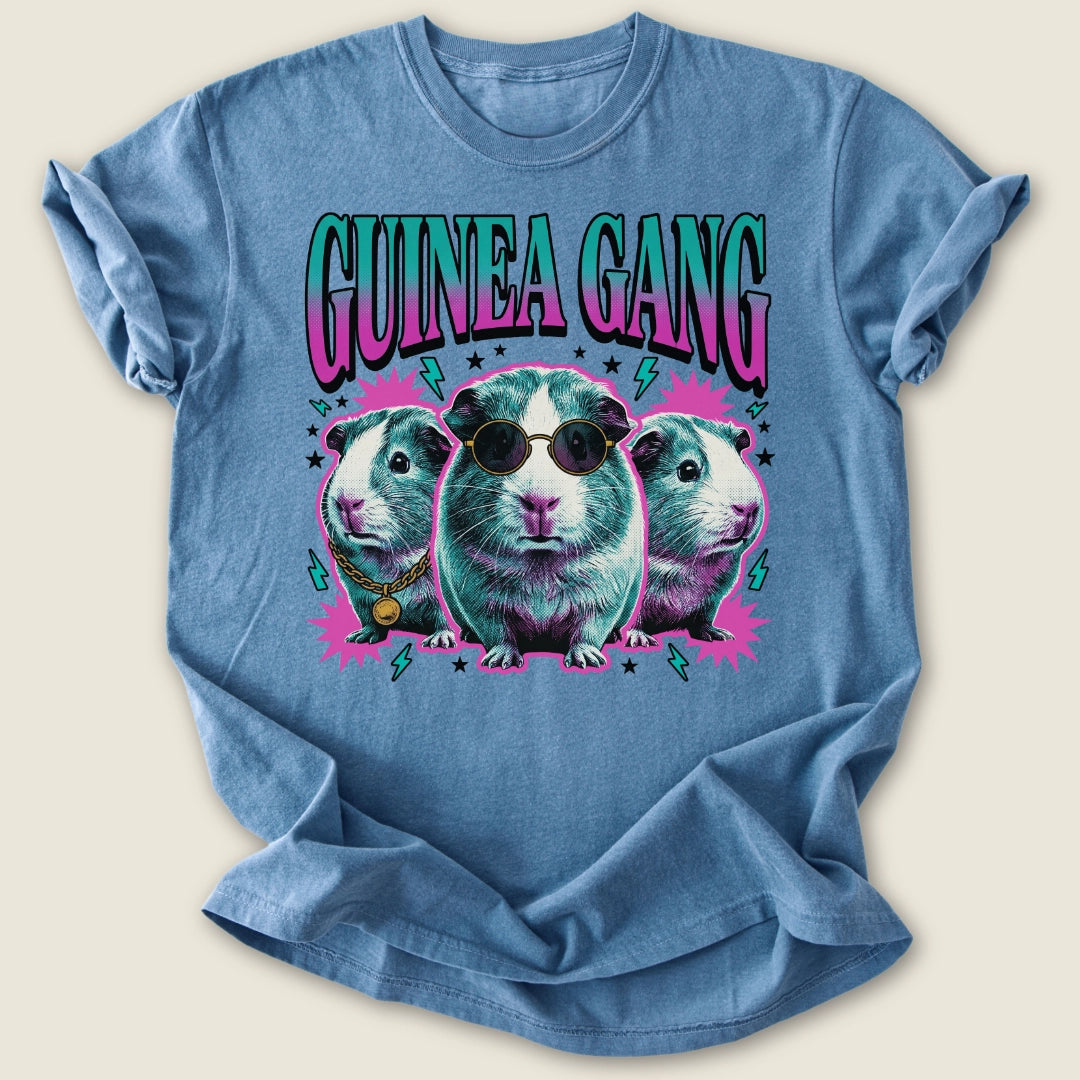 Guinea Gang T-shirt-Tee-Blue Jean-Guinea Pig Culture