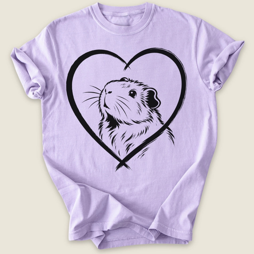 Guinea Heart T-shirt-Tee-Orchid-Guinea Pig Culture