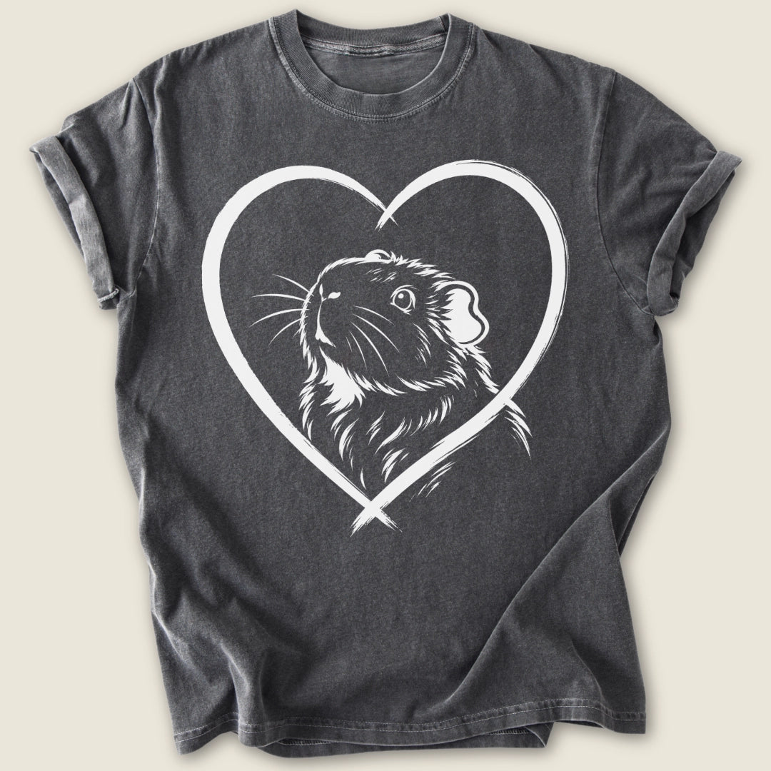 Guinea Heart T-shirt-Tee-Pepper-Guinea Pig Culture