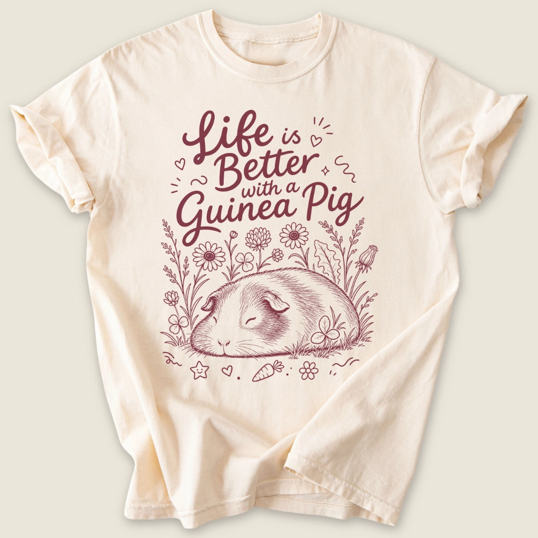 Guinea Pig Life T-shirt-Tee-Ivory-Guinea Pig Culture