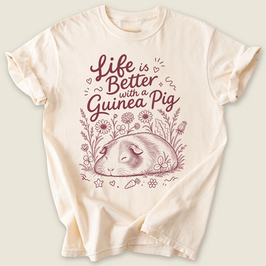 Guinea Pig Life T-shirt-Tee-Ivory-Guinea Pig Culture