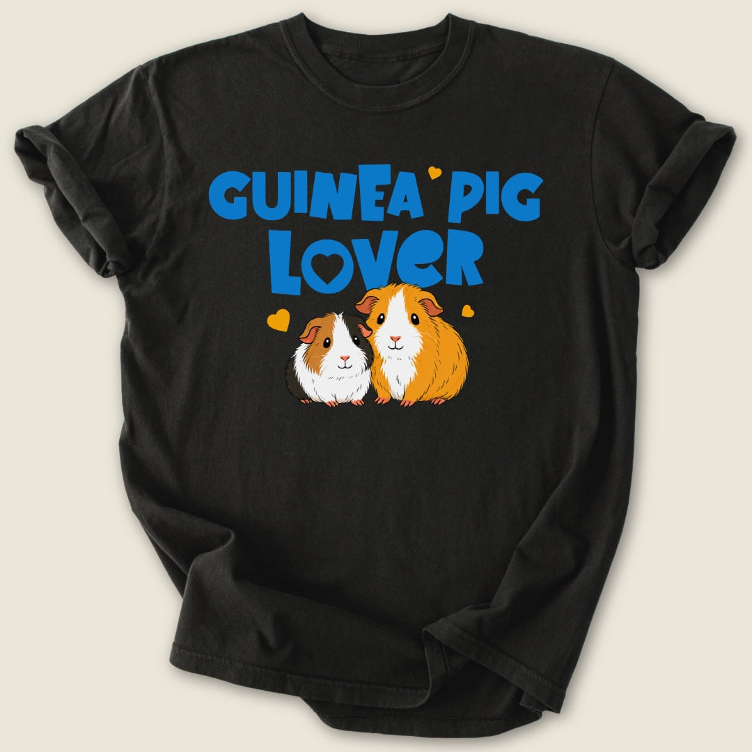 Guinea Pig Lover T-shirt-Tee-Black-Guinea Pig Culture