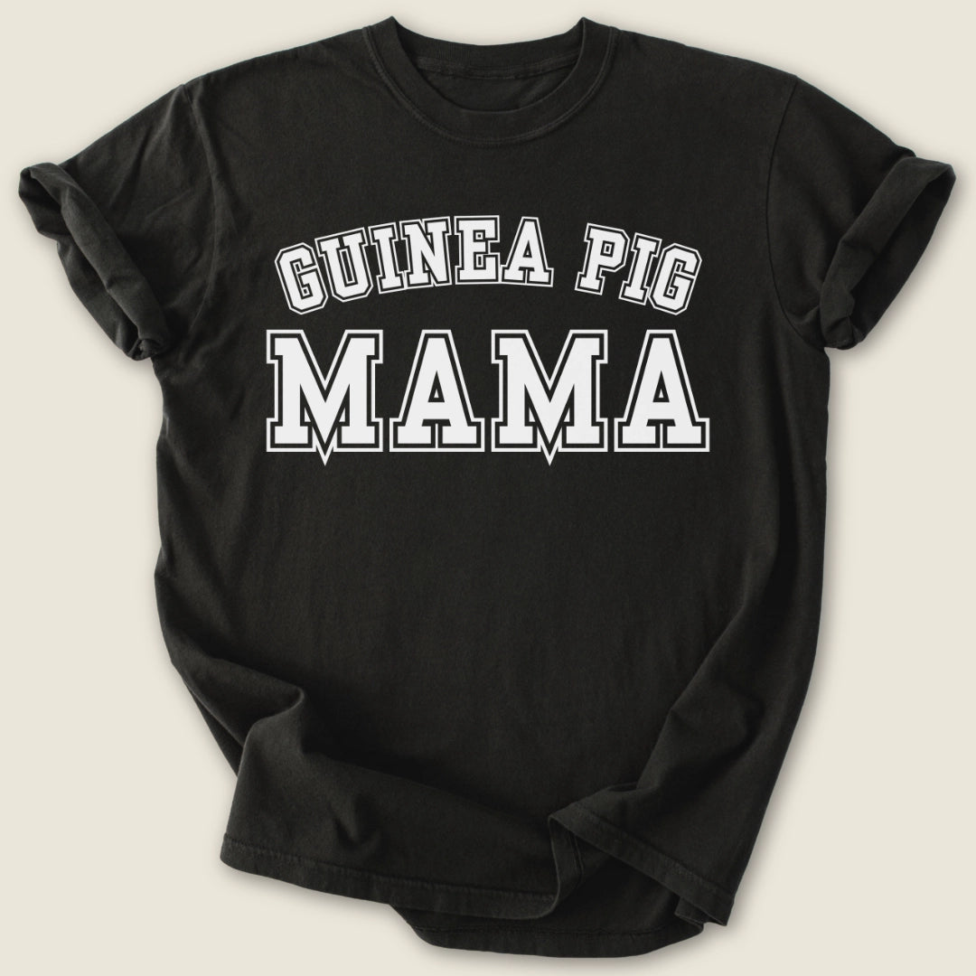 Guinea Pig Mama T-shirt-Tee-Black-Guinea Pig Culture