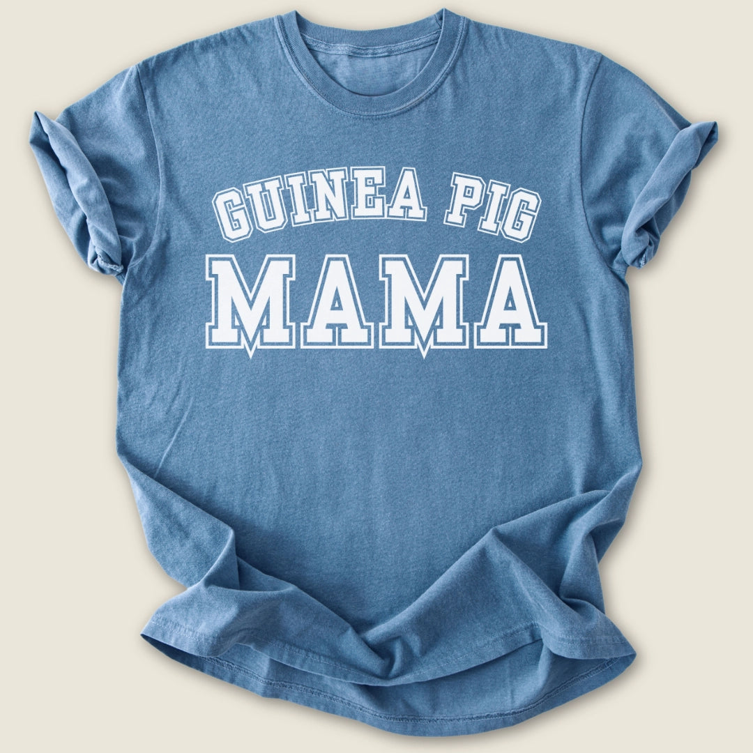 Guinea Pig Mama T-shirt-Tee-Blue Jean-Guinea Pig Culture