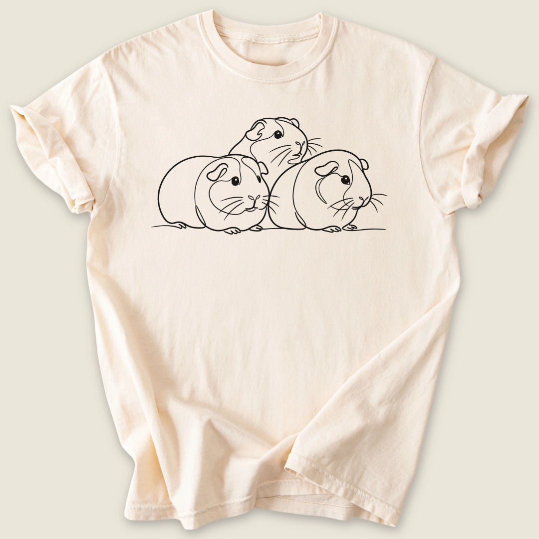 Guinea Pile T-shirt-Tee-Ivory-Guinea Pig Culture