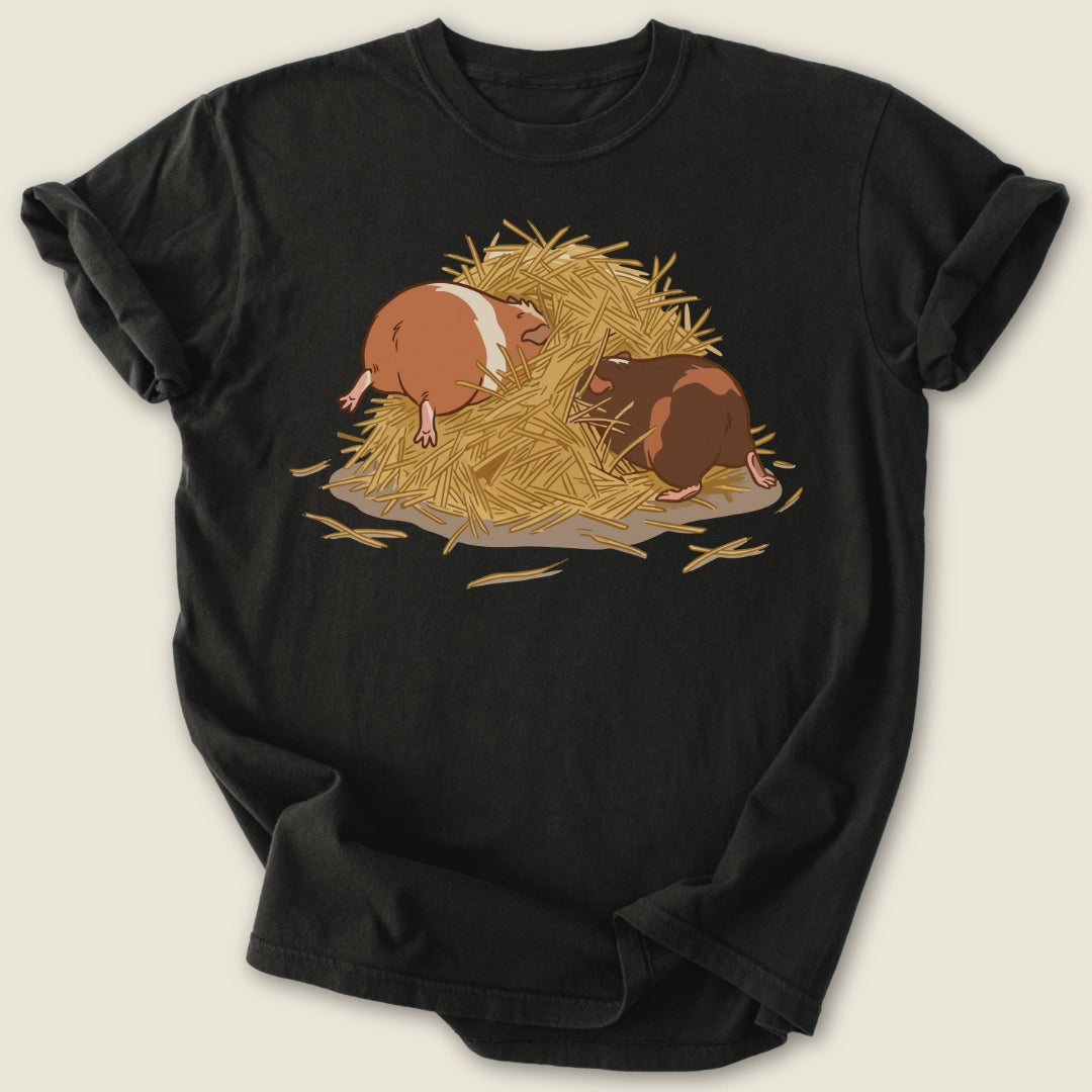 Hay Chaos Club T-shirt-Tee-Black-Guinea Pig Culture