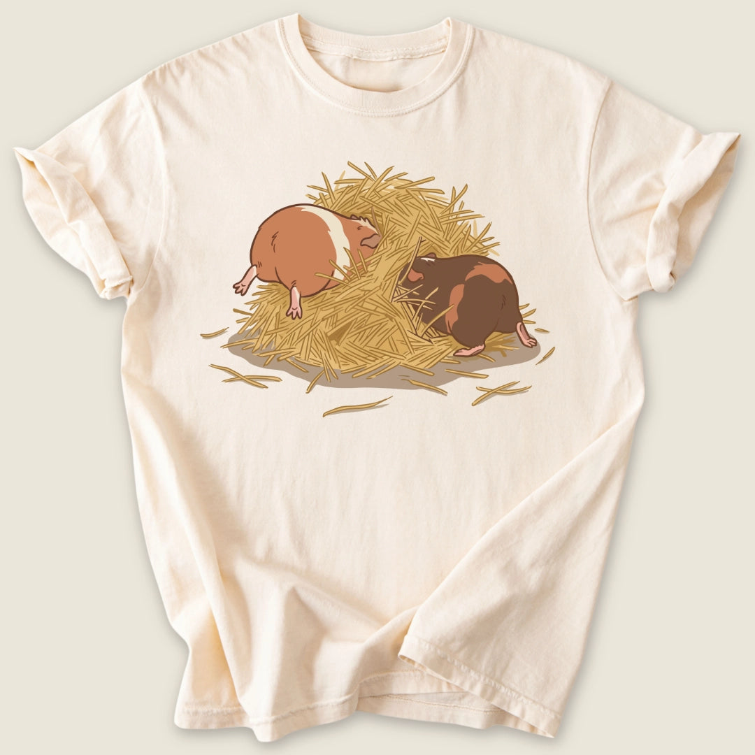 Hay Chaos Club T-shirt-Tee-Ivory-Guinea Pig Culture