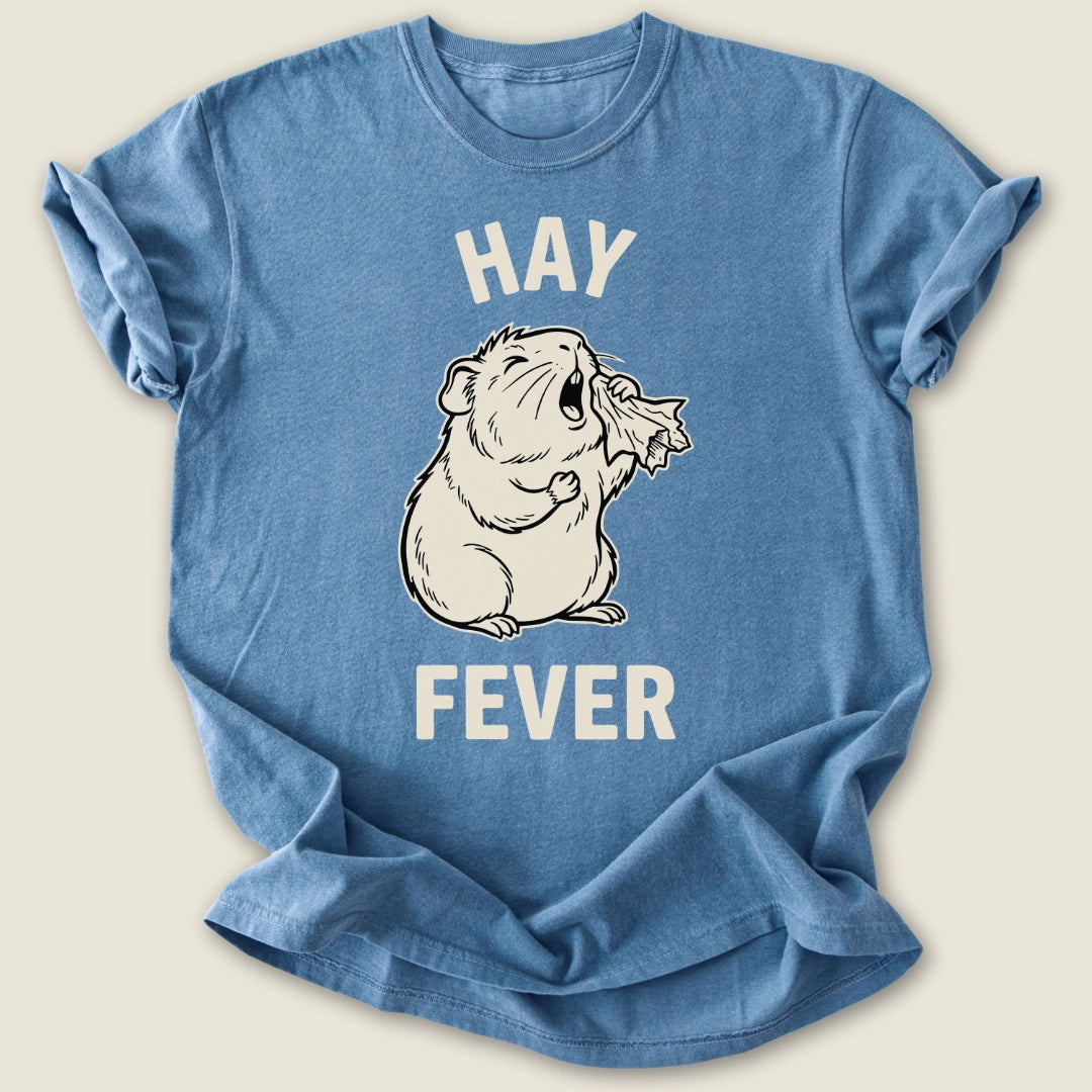 Hay Fever T-shirt-Tee-Blue Jean-Guinea Pig Culture