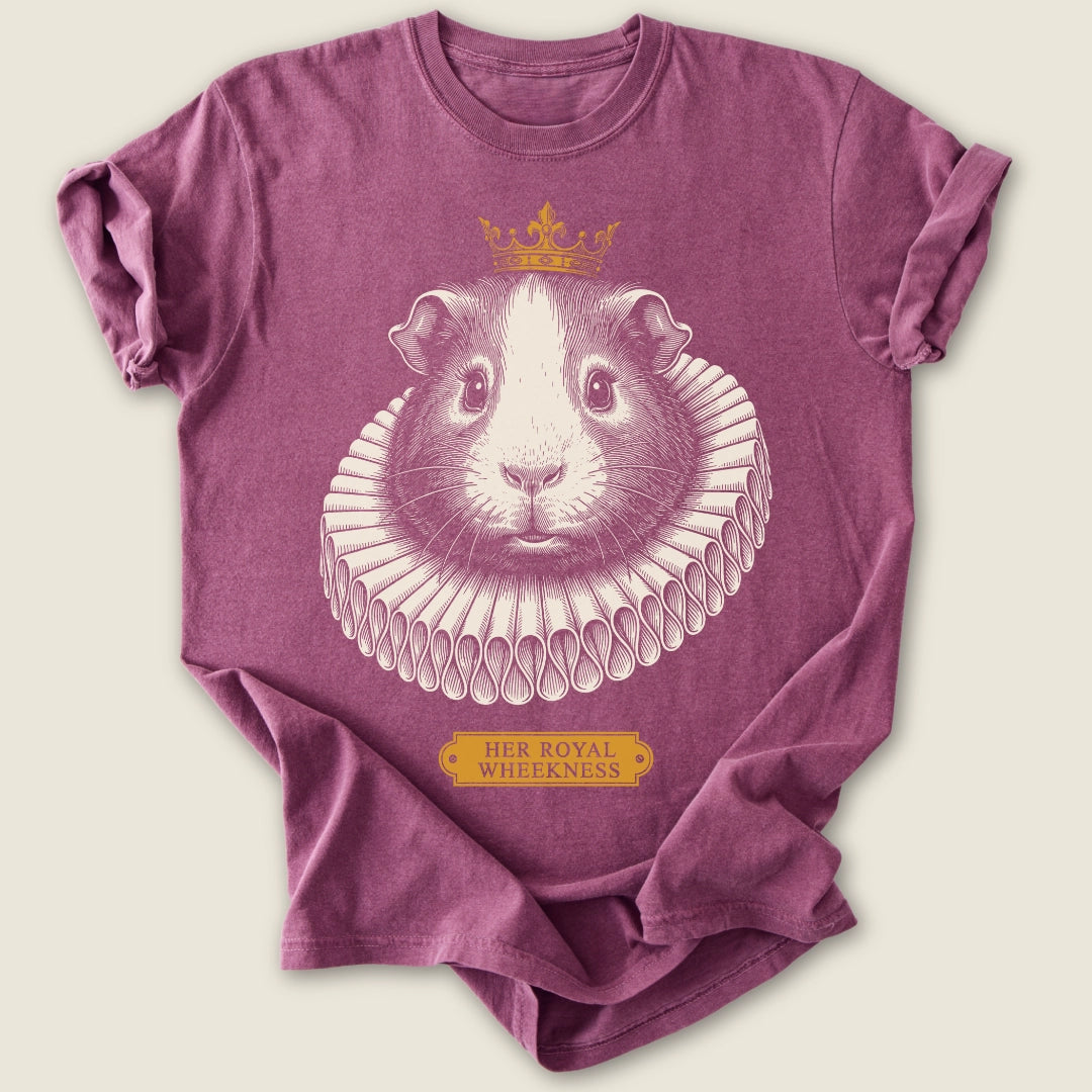 Her Royal Wheekness T-shirt-Tee-Berry-Guinea Pig Culture