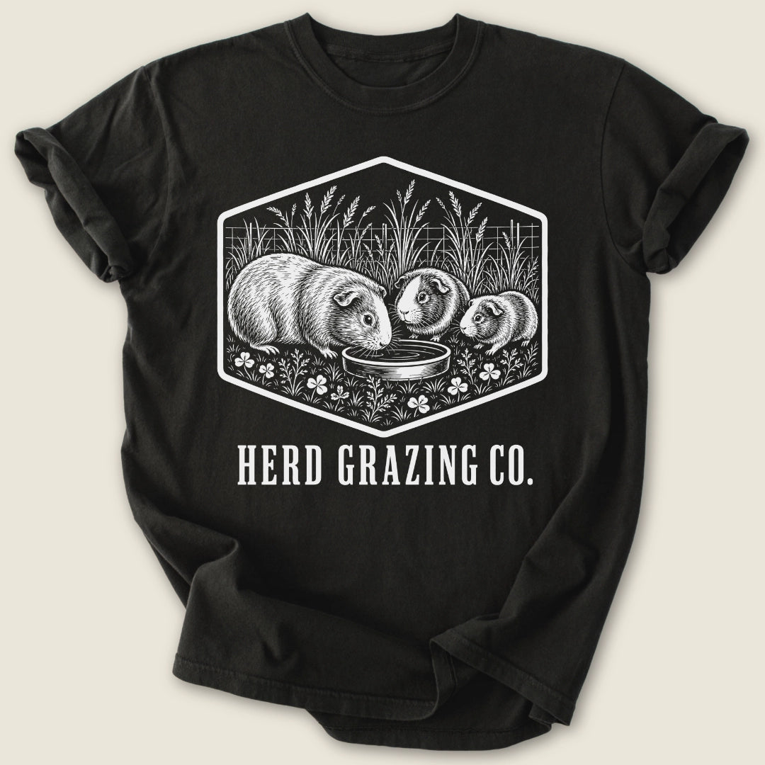 Herd Grazing Co. T-shirt-Tee-Black-Guinea Pig Culture