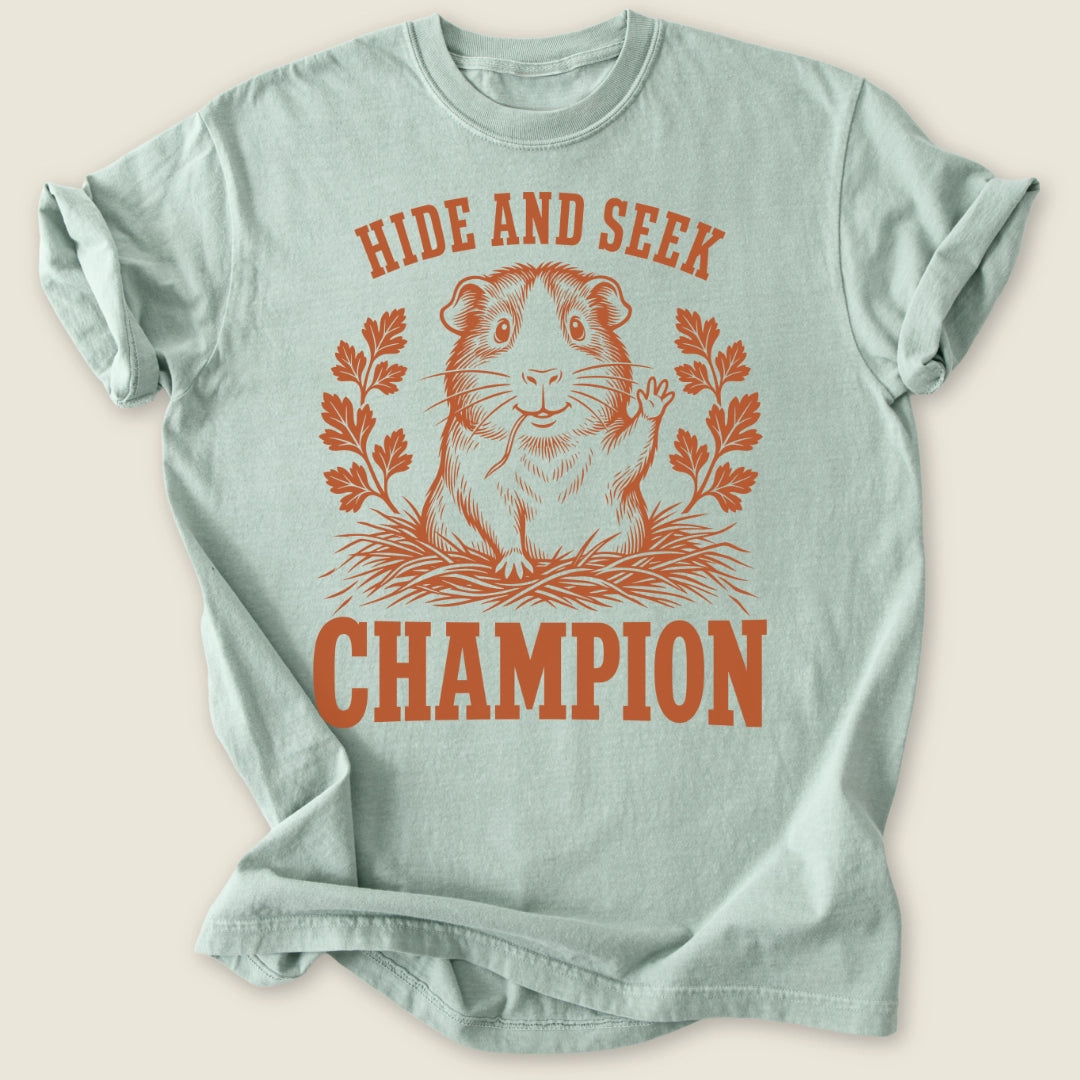 Hide And Seek Champion T-shirt-Tee-Bay-Guinea Pig Culture