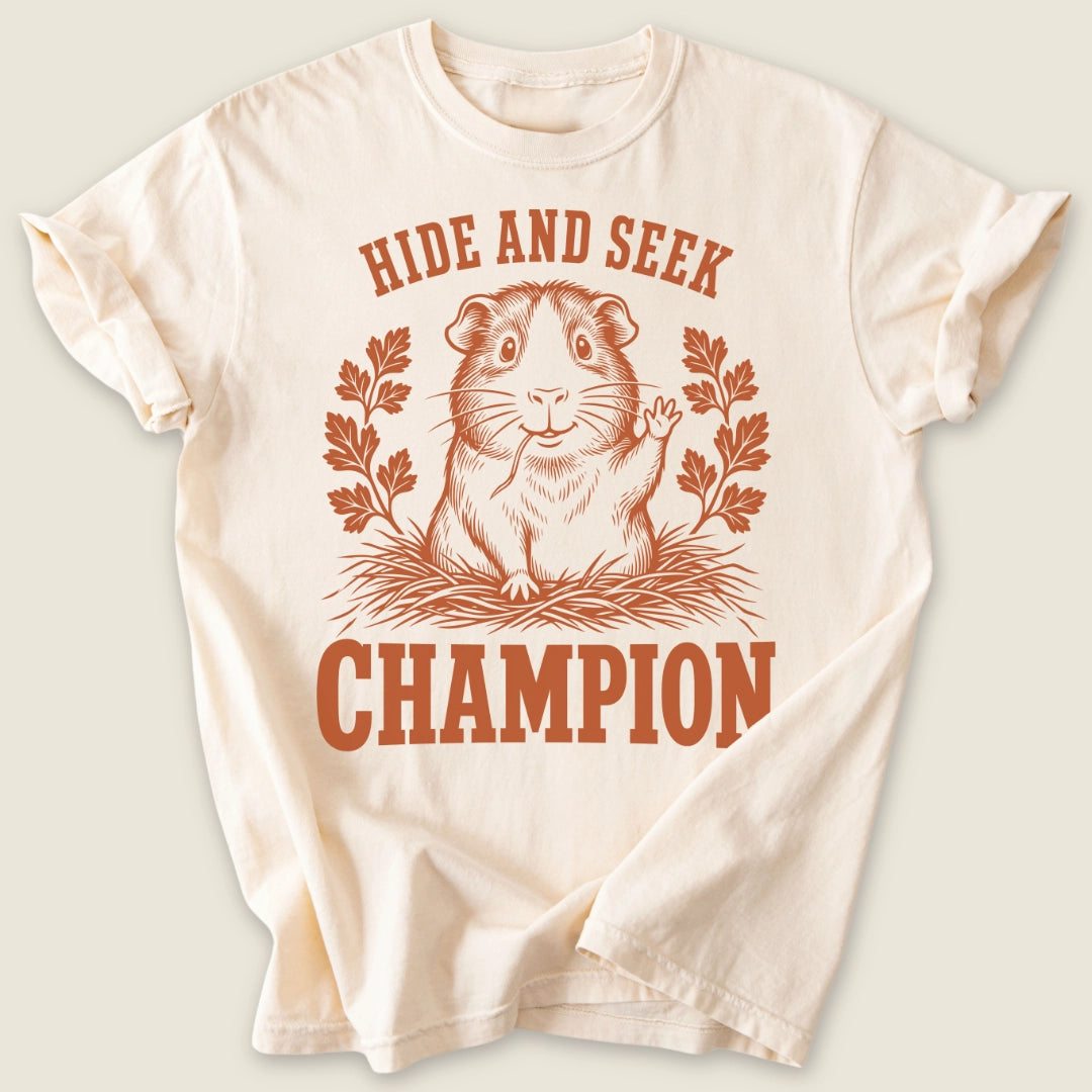 Hide And Seek Champion T-shirt-Tee-Ivory-Guinea Pig Culture