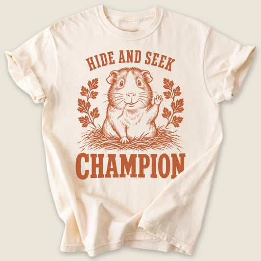 Hide And Seek Champion T-shirt-Tee-Ivory-Guinea Pig Culture
