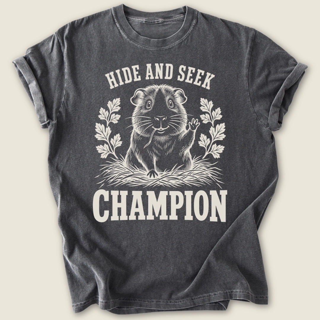 Hide And Seek Champion T-shirt-Tee-Pepper-Guinea Pig Culture